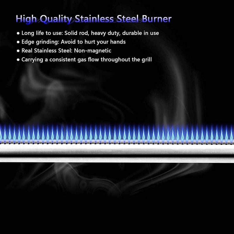 Utheer Grill Replacement Parts for Weber Spirit and Spirit II 300 Series, 15.3" Flavorizer Bars, 18" Grill Burner and Ignitor Kit for Weber Spirit E310, E320, S310 with Front Control, 7636, 69787 - Image 4